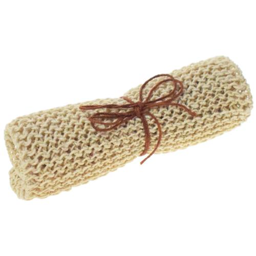 Body wash cloth hemp doublelayer 16.5x16.5cm