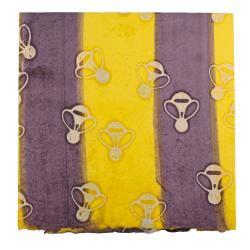 Handmade gift wrap, bees and stripes