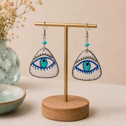 Earrings Eye with Lashes 2.8 x 2.3cm