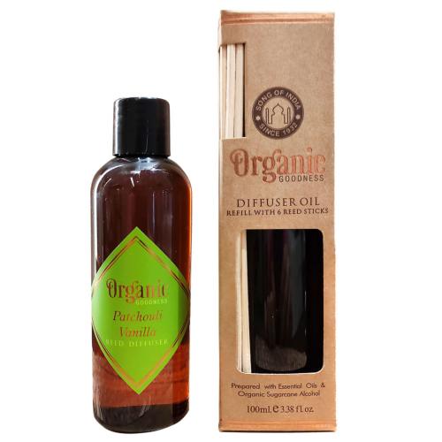 Diffuser oil refill, Organic Goodness, Patchouli Vanilla, 100ml