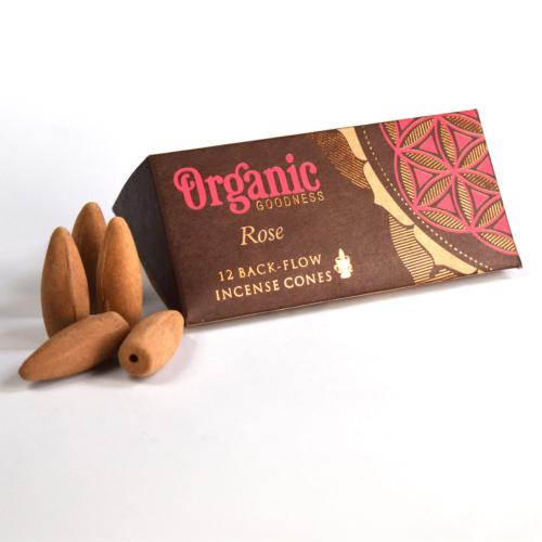 Organic Goodness Rose 12 Back-Flow Incense Cones