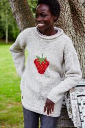 Strawberry Sweater Small UK Size 8-10