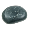 Paperweight, palewa stone, Live well, love much...