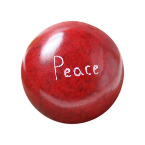 Palewa sentiment pebble, red - Peace