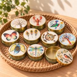 Wildlife themed pill boxes, set of 10