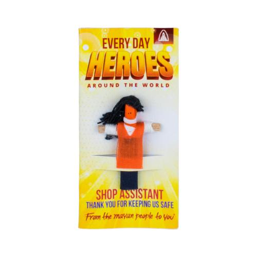 Worry doll mini, frontline worker - shop assistant