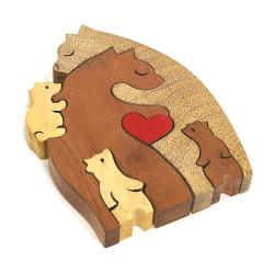 Bears Jigsaw Puzzle Mango Tun and Papri Wood 13 × 2.5 × 19cm
