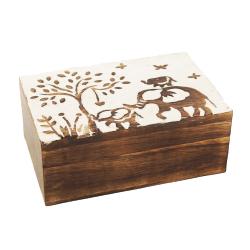 Elephant Keepsake Box Mango Wood 15 x 10cm