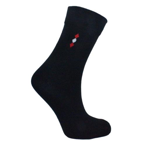 Socks Recycled Cotton / Polyester Black With Diamonds Shoe Size UK 3-7 Womens