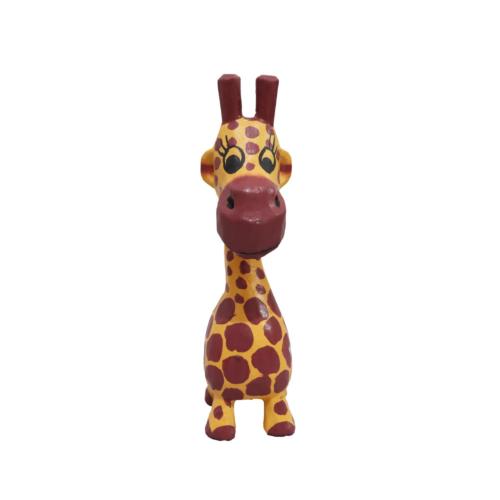Worried Giraffe Albesia Wood 4 x 5 x 13cm