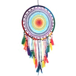 Dreamcatcher rainbow crochet 53cm diameter