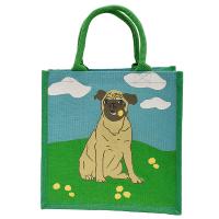 Jute shopping bag, pug
