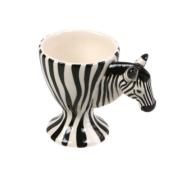 Novelty zebra egg cup ceramic hand painted