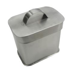 Lunch box or storage box stainless steel 15x10.5x16cm