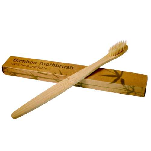 Single bamboo toothbrush