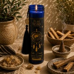 Candle in Glass Jar Esoteric Boho Dreams, Myrrh and Sandalwood 300g