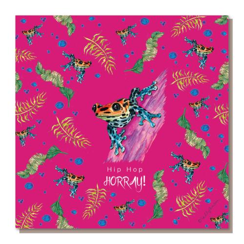 Greetings card, Hip hop hurray, poison dart frog
