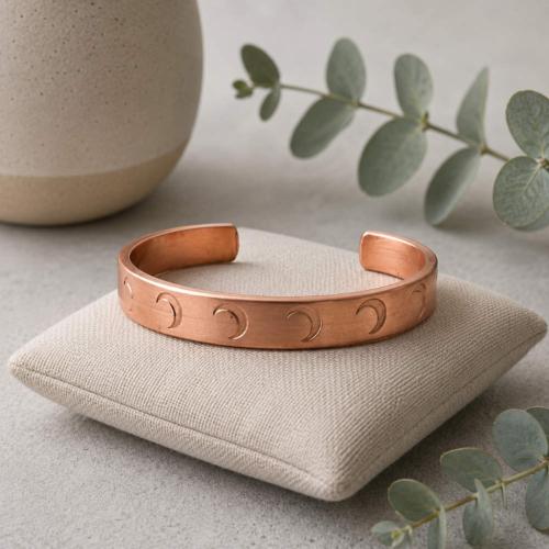 Copper Bracelet / Bangle Moon