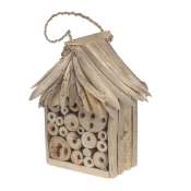 Bee/bug house driftwood roof and sides, 14x12x23cm