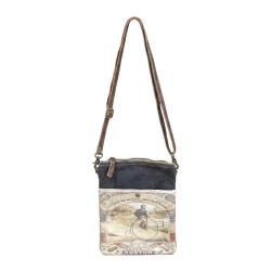 Crossbody Bag Recycled Tent Canvas, Penny Farthing 22 x 27cm