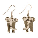 Earrings elephants silver colour