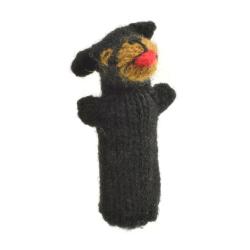 Finger puppet, black dog