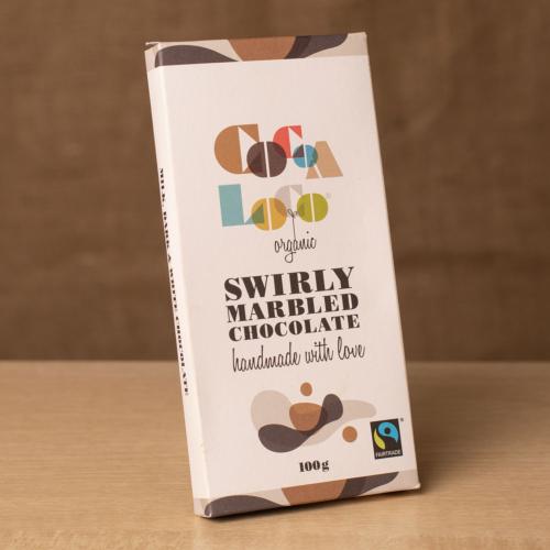 Organic Swirly Marbled Chocolate Bar 100g