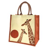 Jute shopping bag, giraffe
