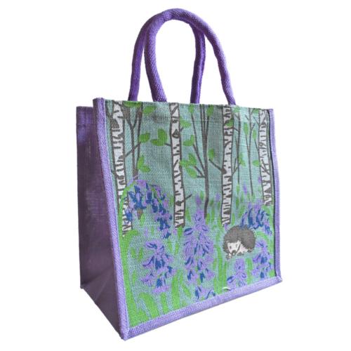 Jute shopping bag, hedgehog