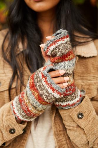 Classic Fairisle Handwarmer Grey