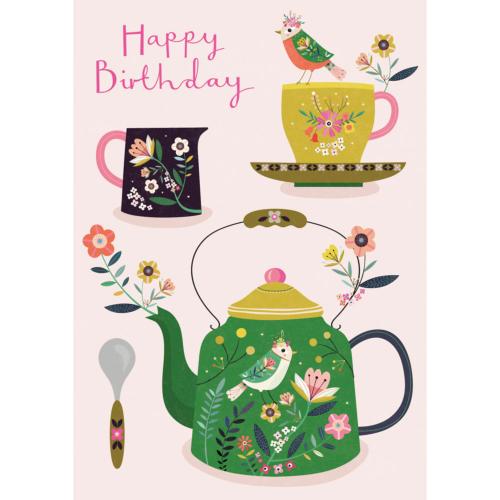 Birthday card "Tea" 12x17cm