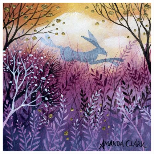 Greetings card "Meadow Run" 16x16cm