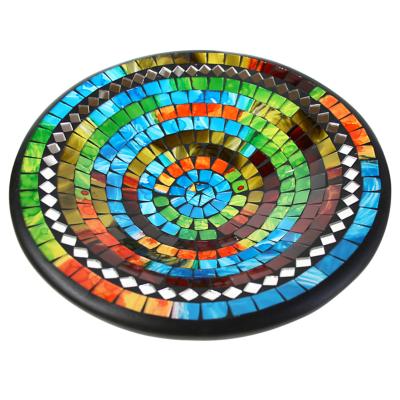 Bowl, mosaic, 28cm multicolour with mirrors