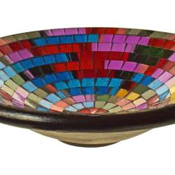 Decorative bowl, mosaic, 30cm multicoloured