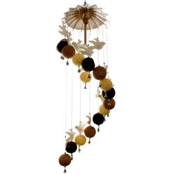 Mobile doves with brown and cream balls 95cm **