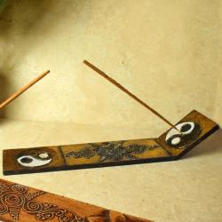 Incense holder yin yang eco-friendly mango wood 27x4.5x5.5cm