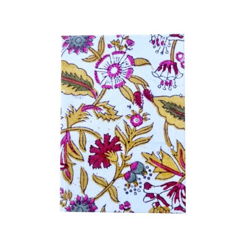 Notebook Recycled Paper Floral Yellow Red 13 x 18cm