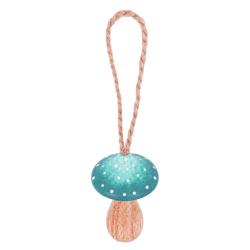 Handcrafted Green Woodland Toadstool Hanging Decoration