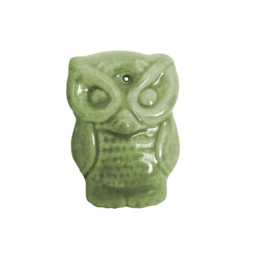Incense Holder Ceramic Owl Green