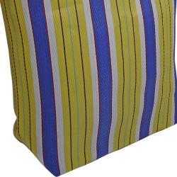 Shopper recycled plastic cement bags, purple yellow stripes 38x40x12cm
