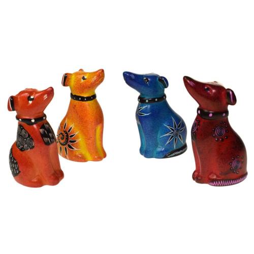 Kisii stone dogs set of 4 assorted