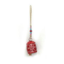Hanging Bell Recycled Metal 7cm Diameter