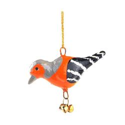 Hanging Bird Decoration Chaffinch, Recycled Plastic