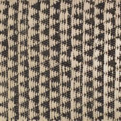 Chindi rag rug recycled cotton black cream triangles 60x90cm