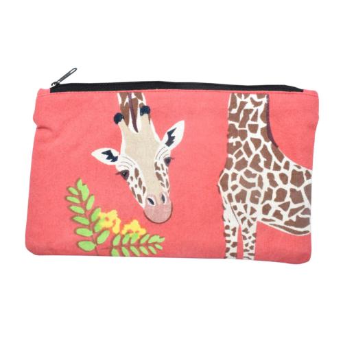 Pencil case, endangered animals - Giraffe 22(L) x 13cms(H)
