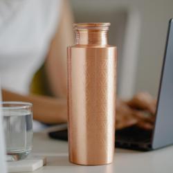 Copper water bottle, Flower of Life, 700ml