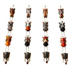 Hanging Mobile Albesia Wood Cat Zebra Giraffe Elephant
