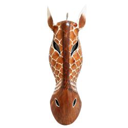 Mask Albesia Wood Zebra 50cm