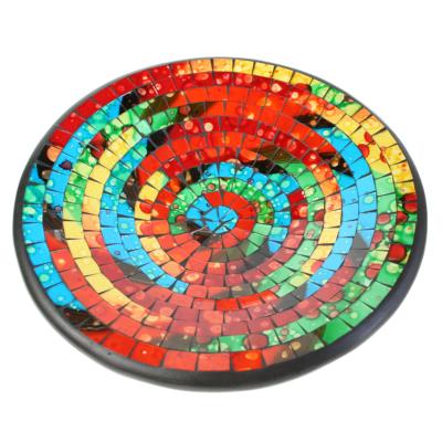 Bowl, mosaic, 28cm multicolour with spots