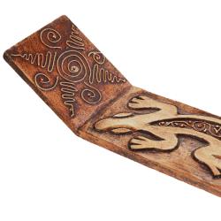 Incense holder gecko eco-friendly mango wood 27x4.5x5.5cm